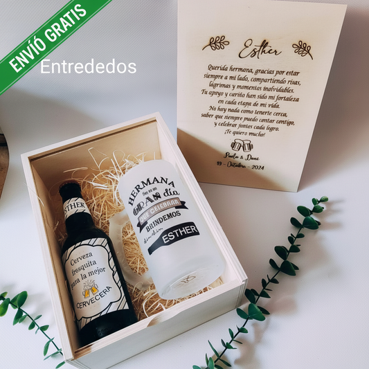 Regalo Único: Caja de Madera para Hermanos