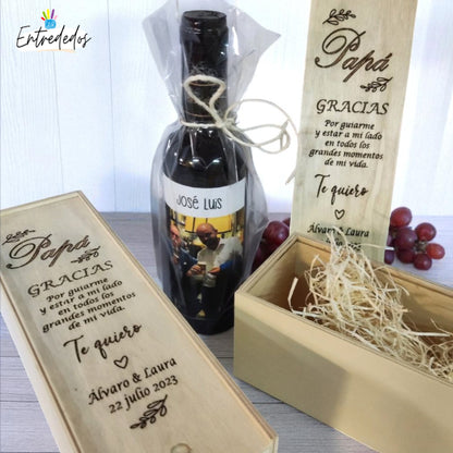 caja de vino personalizada – regalo original Entrededos