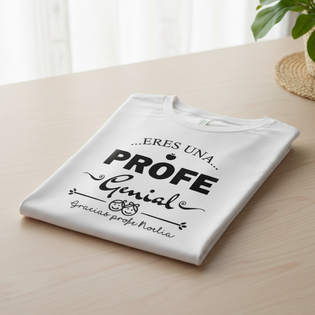 Camiseta profesora"eres una profe genial"