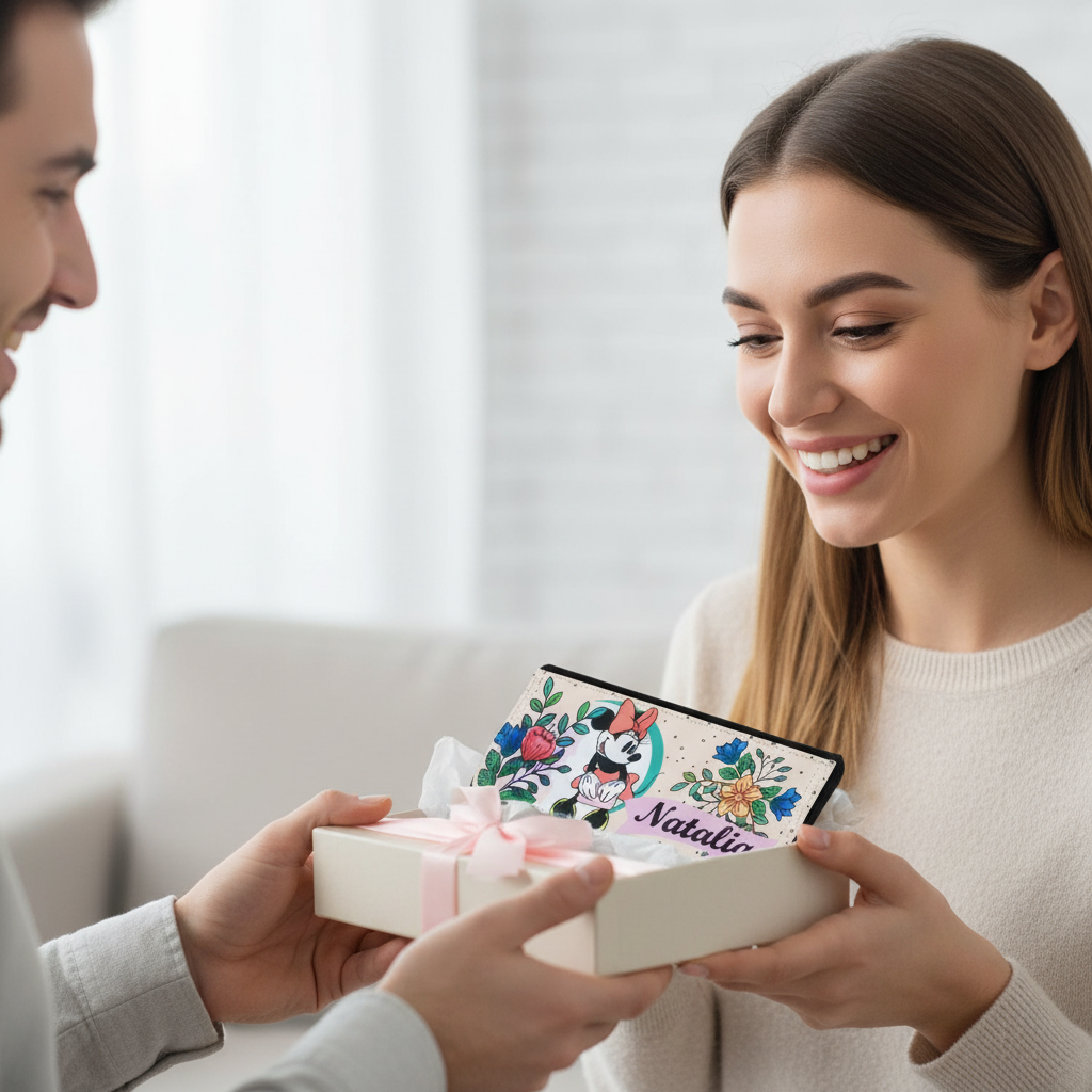 Cartera de Polipiel Personalizada Diseño FLORES