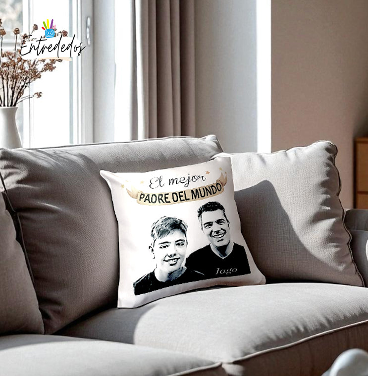 Cojín Personalizado Día del Padre – Regalo Original para Papá