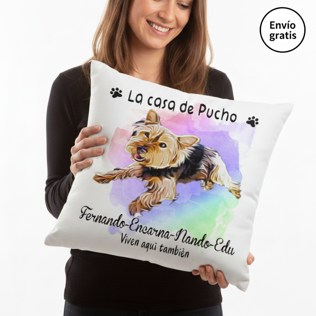 Cojín Personalizado con la Foto de tu Peludo