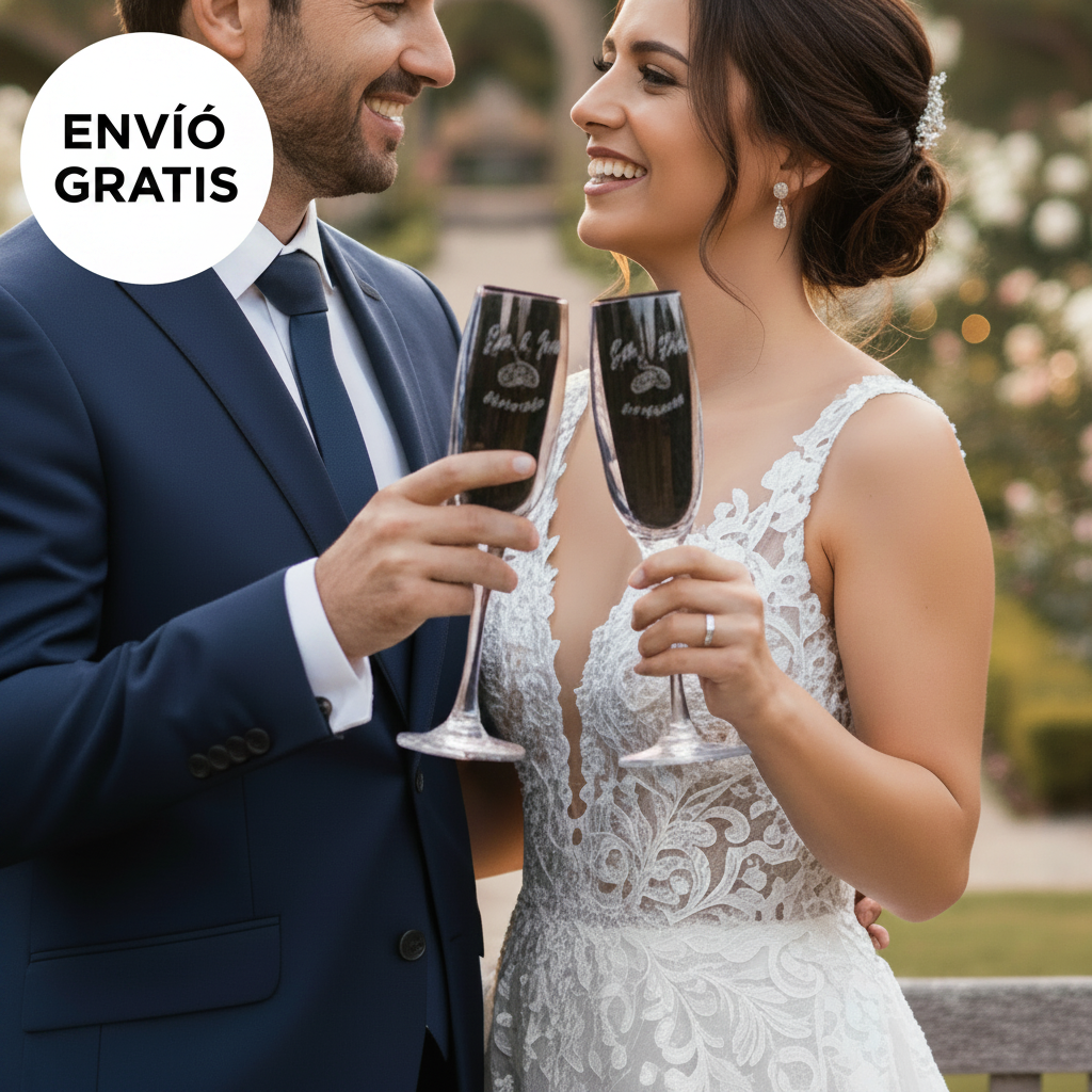 Copa de Cava Única: Grabado Láser Personalizado