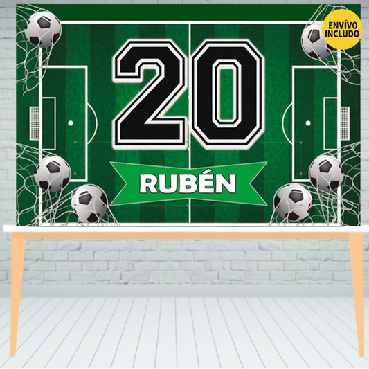 Fondo Perfecto para tu Mesa de Dulces Números Fútbol