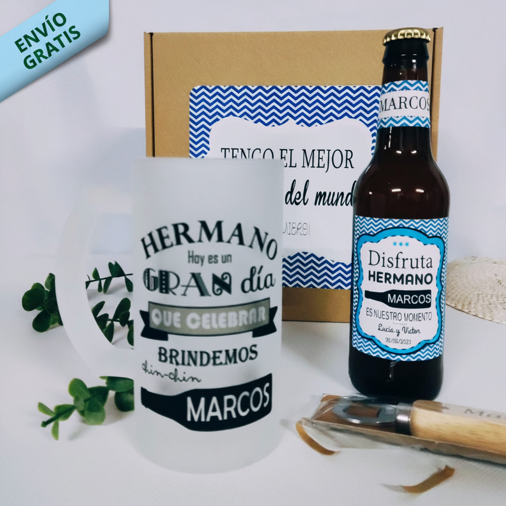 Kit de cerveza "DISFRUTA HERMANO": ¡La experiencia perfecta!