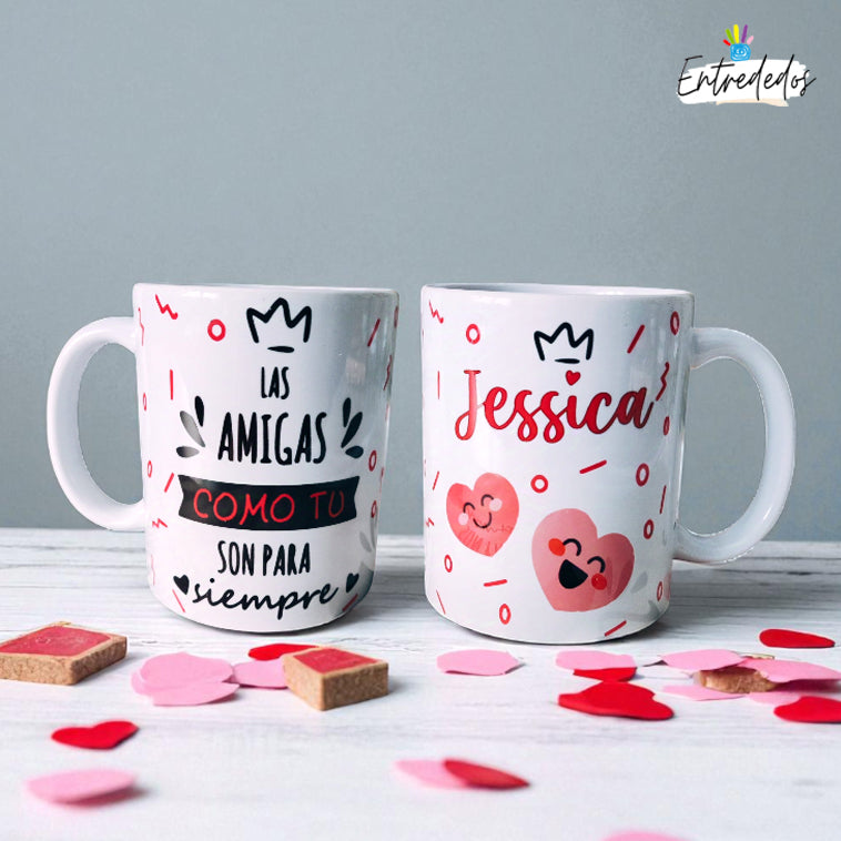 taza personalizada con nombre – regalo original Entrededos
