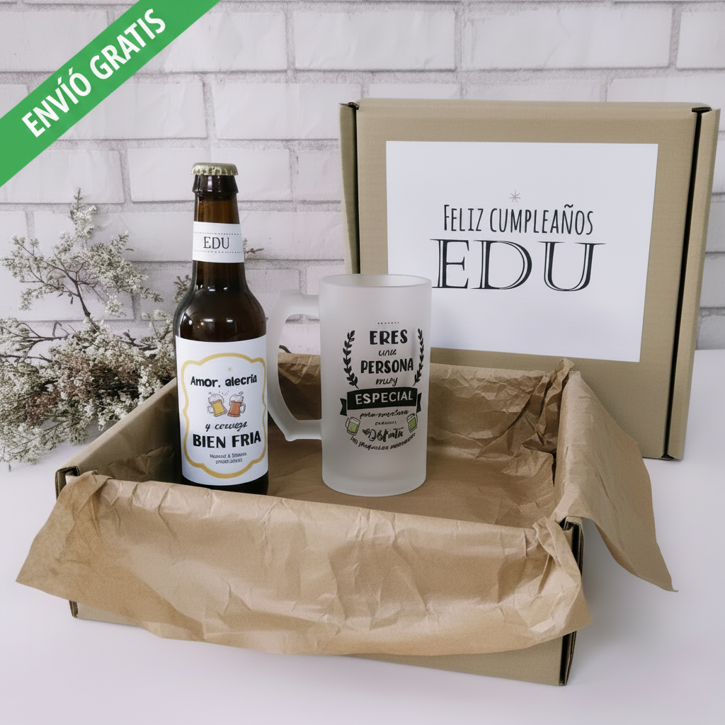 kit de cerveza personalizado para hermano brindemos hermano