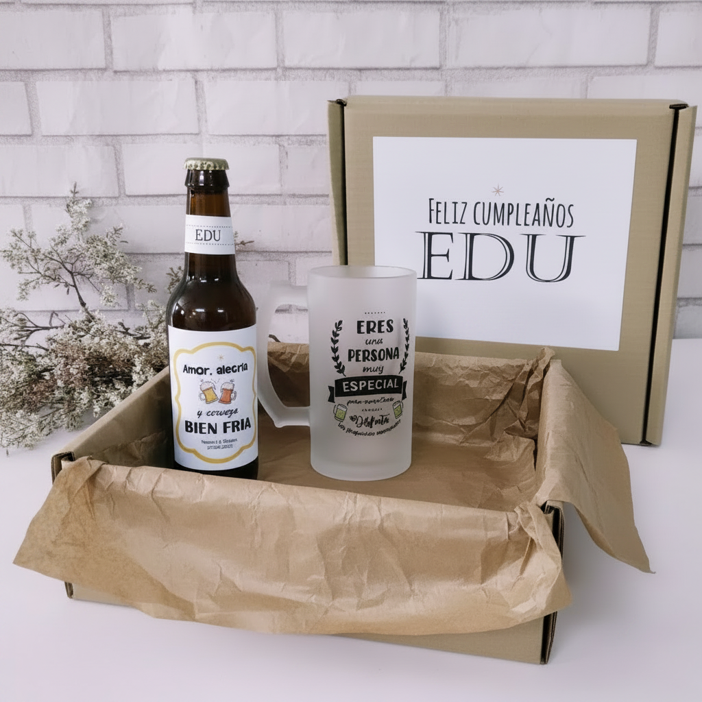kit de cerveza personalizado para hermano brindemos hermano