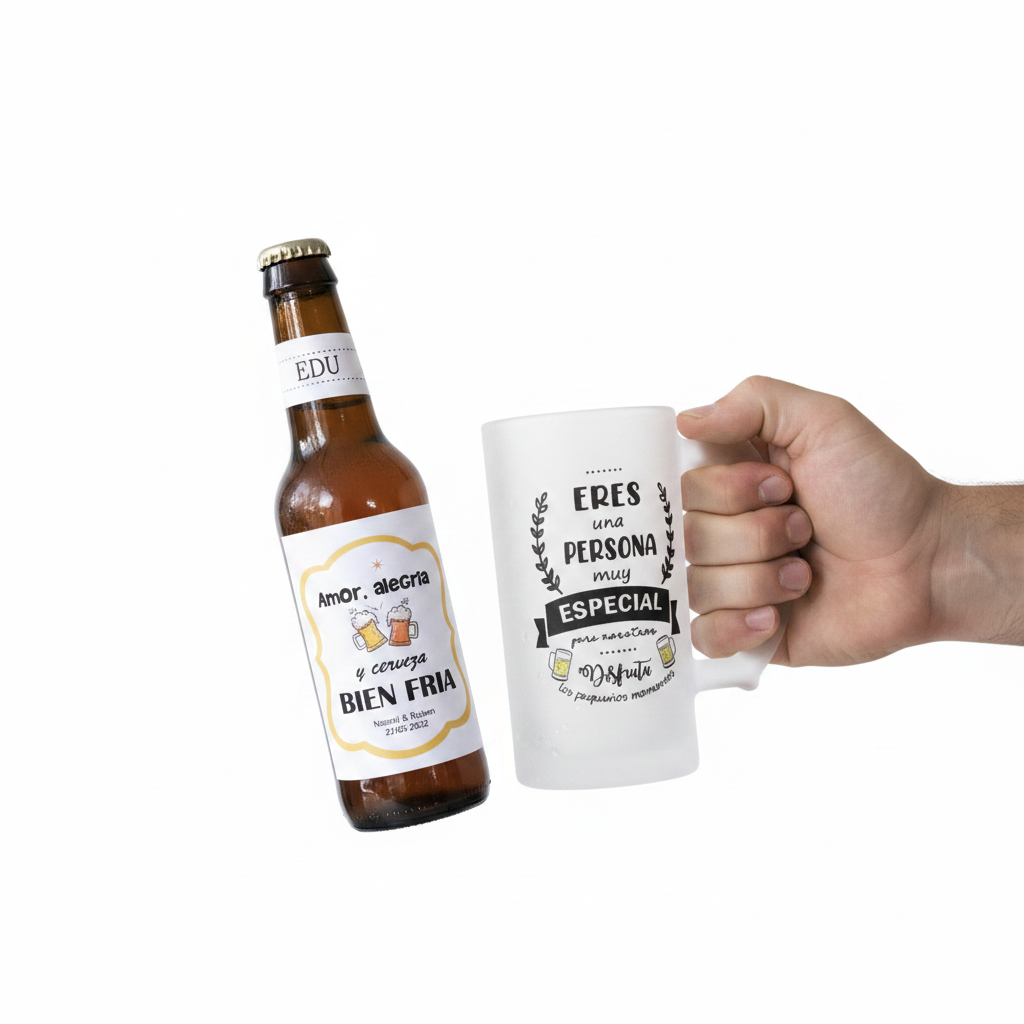 kit de cerveza personalizado para hermano brindemos hermano