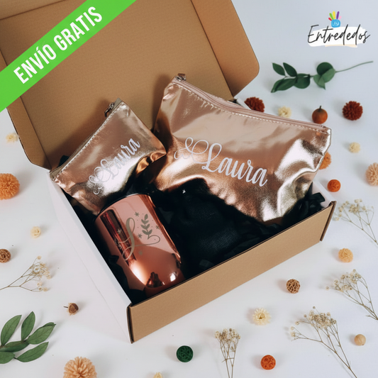 Descubre el encanto del kit regalo mujer "DESTELLO METÁLICO"