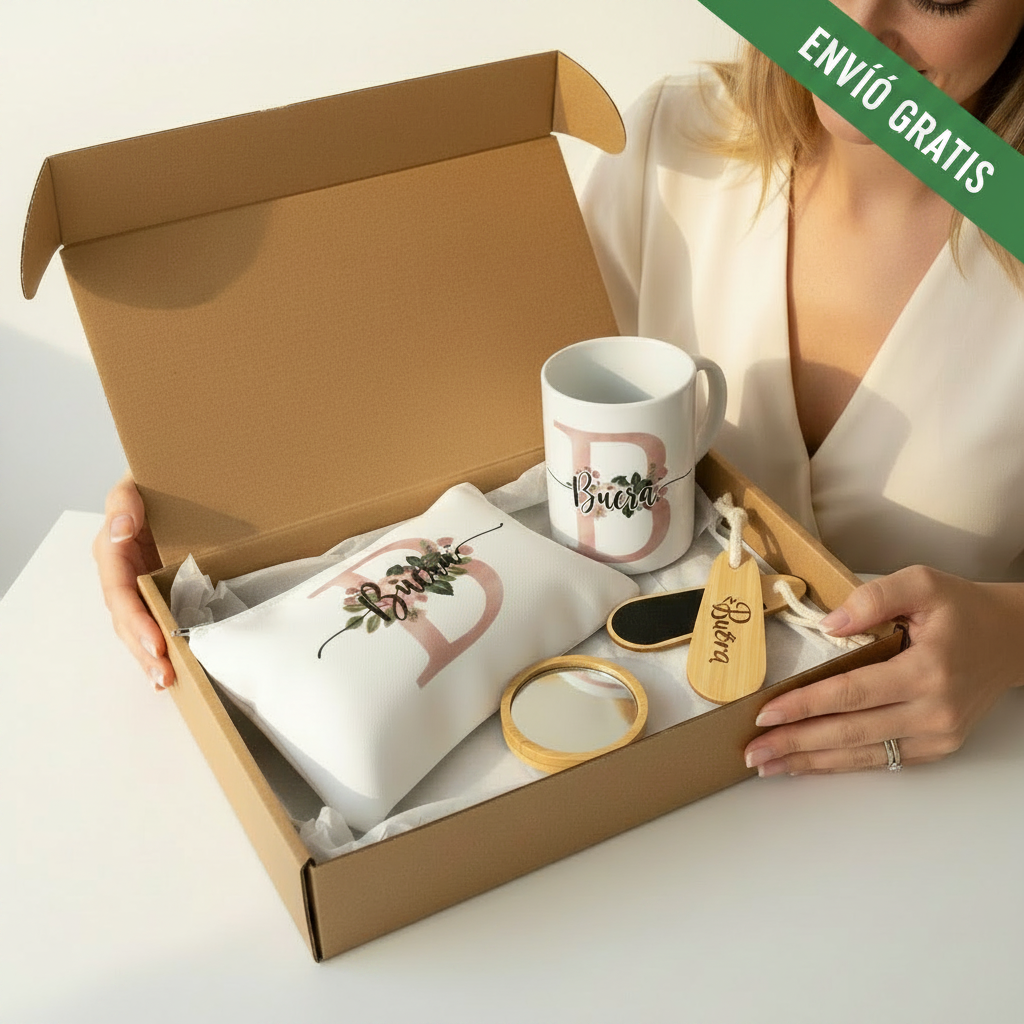 Descubre el encanto del kit regalo mujer "INICIAL HONEY"