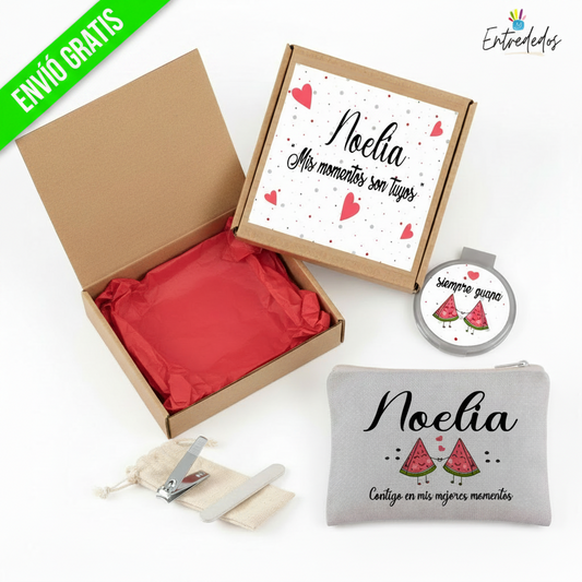 Kit mujer regalo personalizado: Mis momentos son tuyos