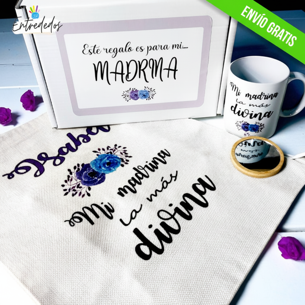 Kit de Madrina: Belleza Floral en Tonos Azules