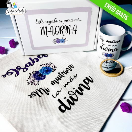 Kit de Madrina: Belleza Floral en Tonos Azules