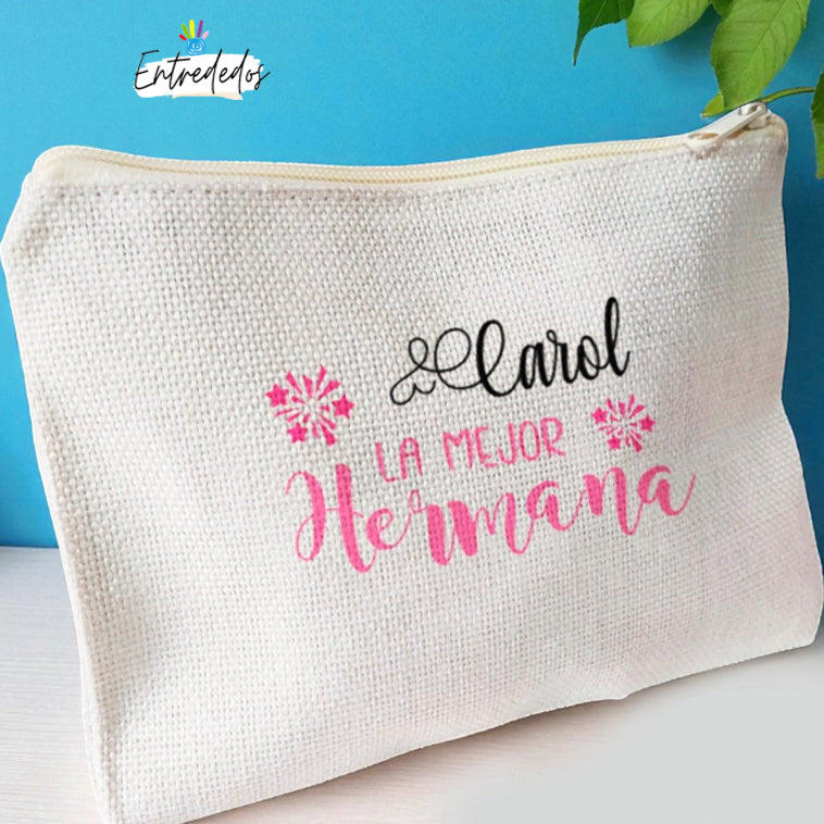 Neceser personalizado para mujer con nombre impreso