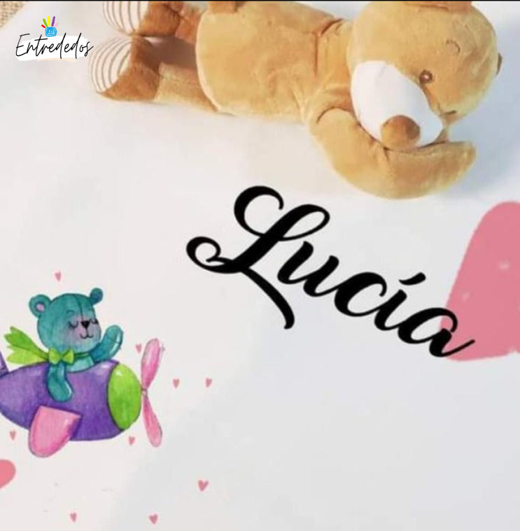 regalos personalizados para bebés – manta personalizada Entrededos