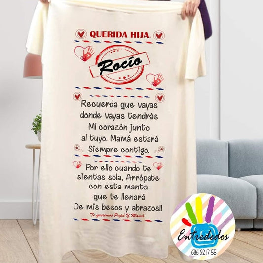 regalos personalizados – manta personalizada Entrededos