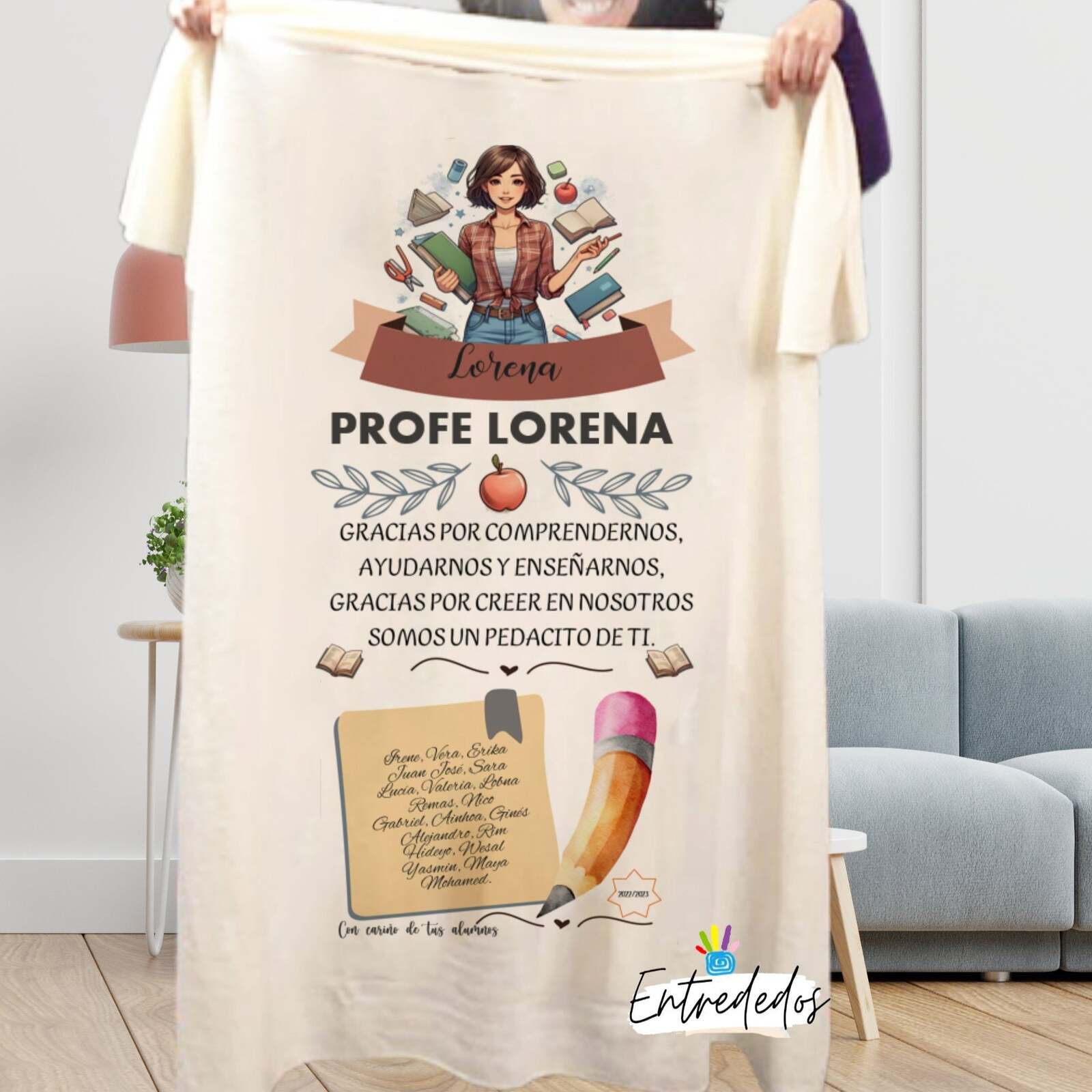 regalos personalizados – manta personalizada Entrededos