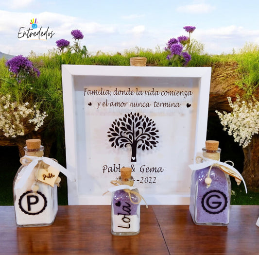 Ritual de arena personalizado boda