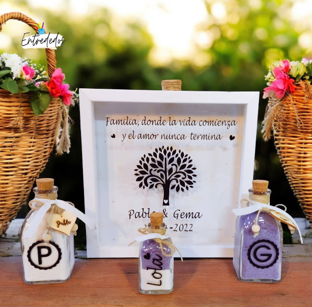 Ritual de arena personalizado boda