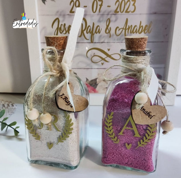 Ritual de arena personalizado boda