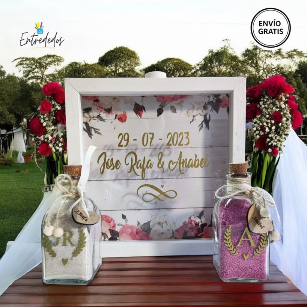 Ritual de arena personalizado boda
