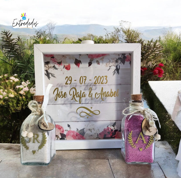 Ritual de arena personalizado boda