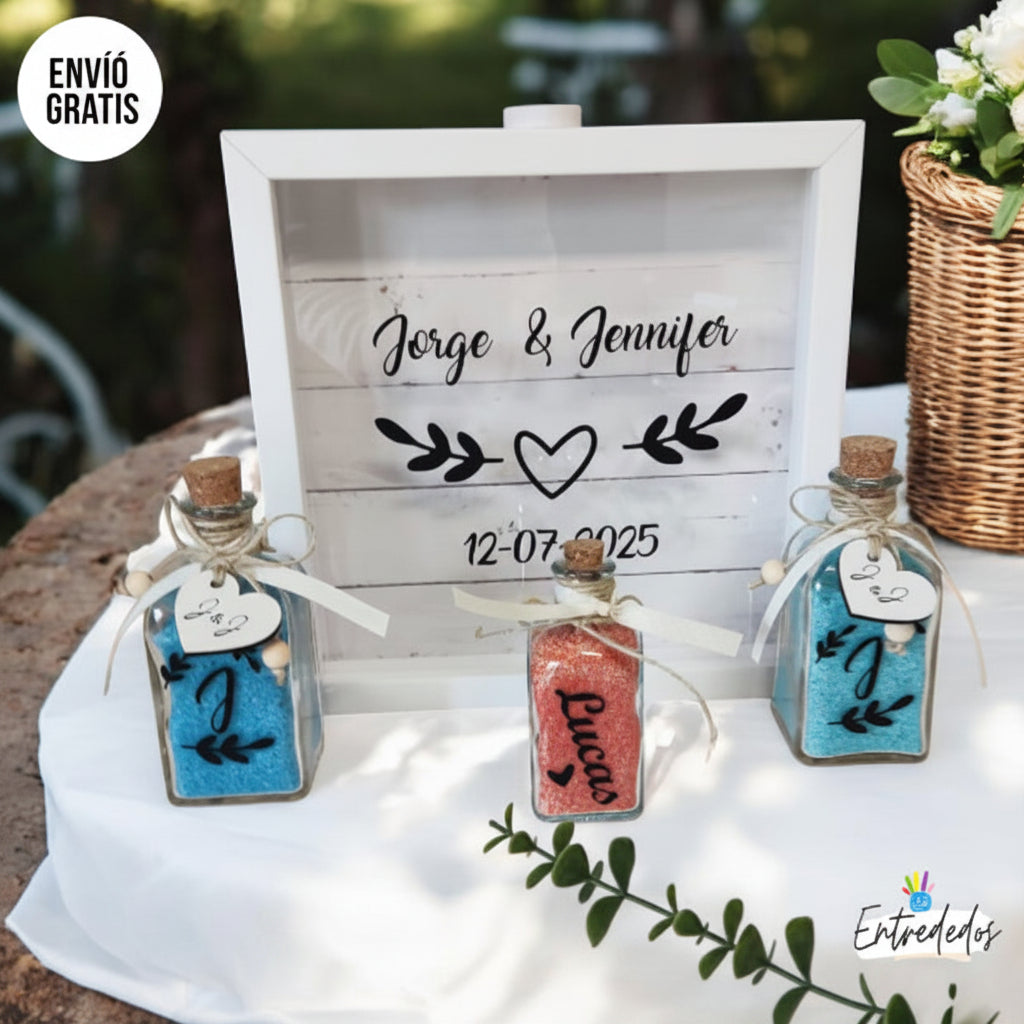 Ritual de arena personalizado boda