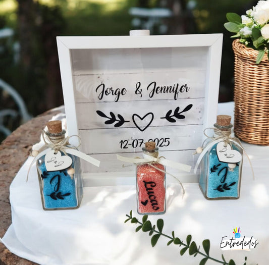 Ritual de arena personalizado boda