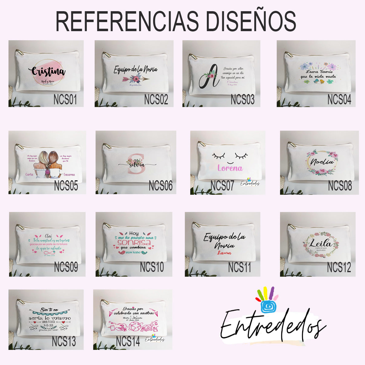 Neceser personalizado para mujer con nombre impreso