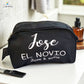 Neceser para hombre de diseño elegante en cuero resistente