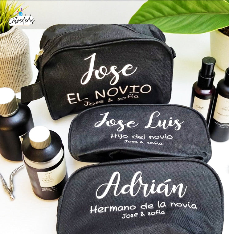 Neceser para hombre de diseño elegante en cuero resistente