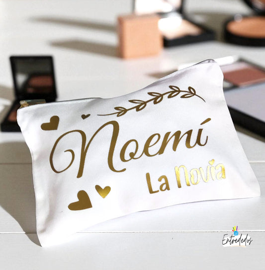 Neceser personalizado para mujer con nombre impreso