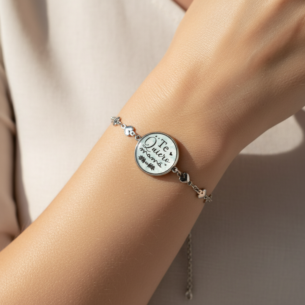 Pulsera de acero personalizada con frases