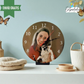Reloj de madera con fotos personalizado
