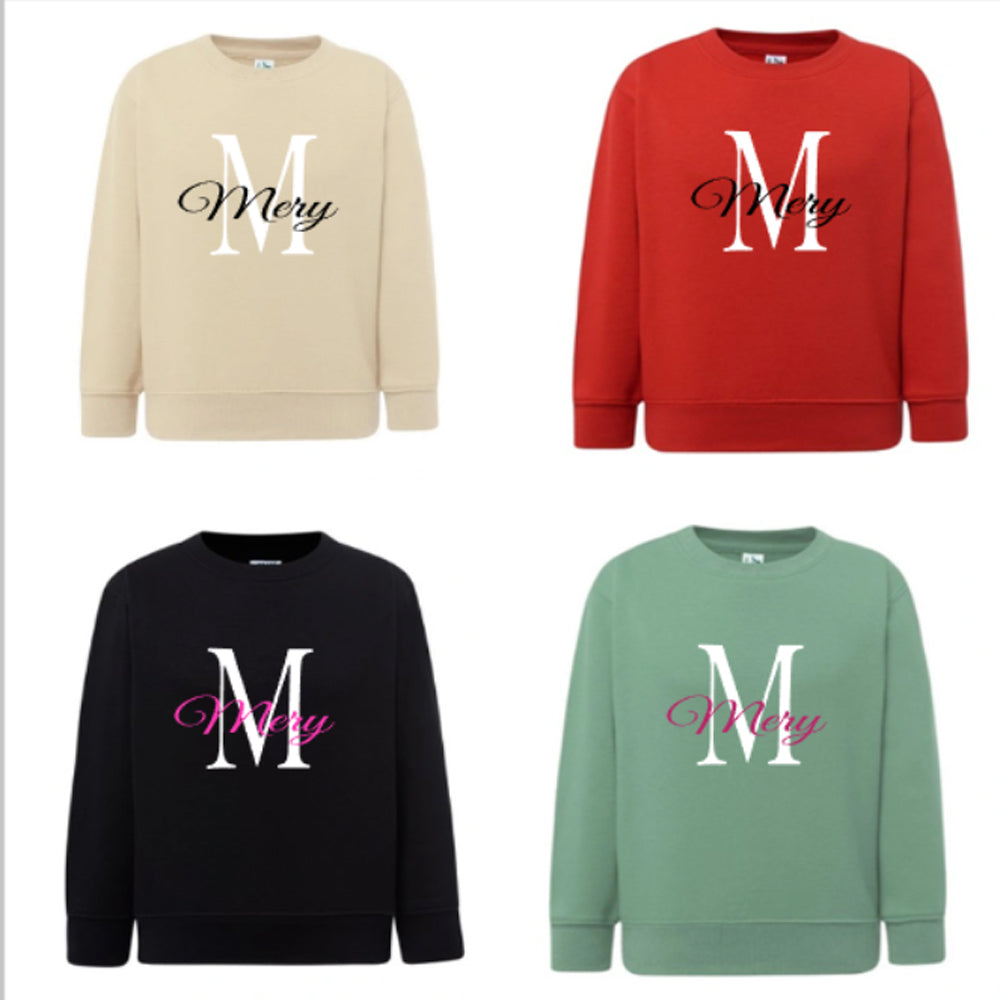 Sudadera inicial personalizada para regalo