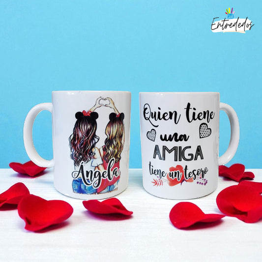 taza personalizada con nombre – regalo original Entrededos
