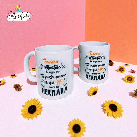 taza personalizada con nombre – regalo original Entrededos