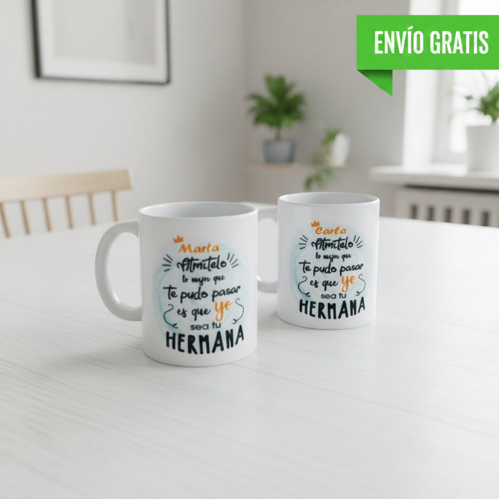 Taza personalizada para tu hermana/o – Un detalle único y especial