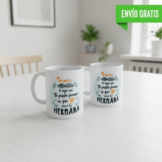 Taza personalizada para tu hermana/o – Un detalle único y especial