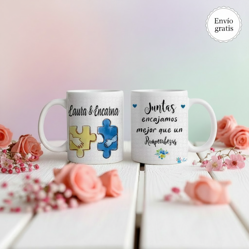 Taza personalizada – Juntas encajamos mejor