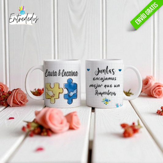 Taza personalizada – Juntas encajamos mejor