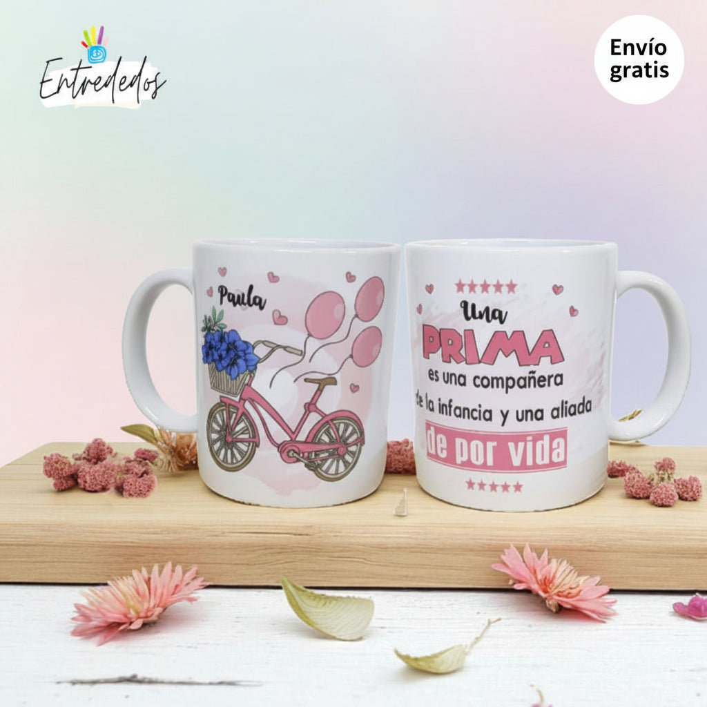 taza personalizada con nombre – regalo original Entrededos