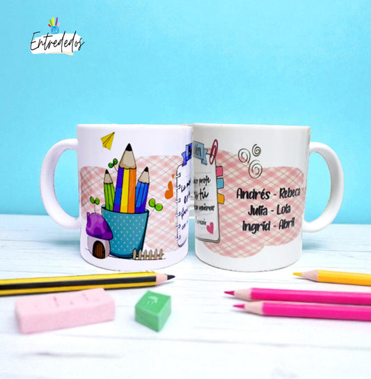 taza personalizada con nombre – regalo original Entrededos