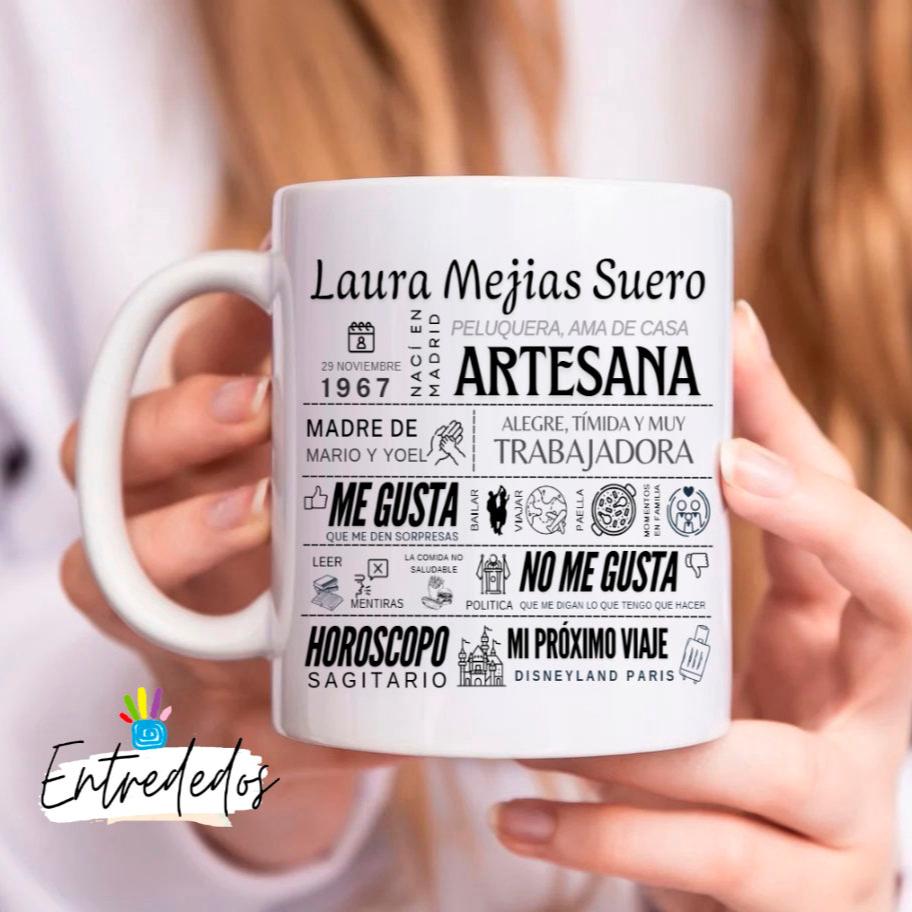 taza personalizada con nombre – regalo original Entrededos