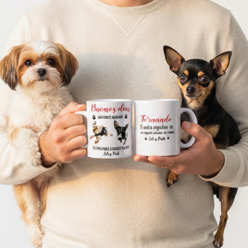 Taza personalizada de tu mascota-Buenos días