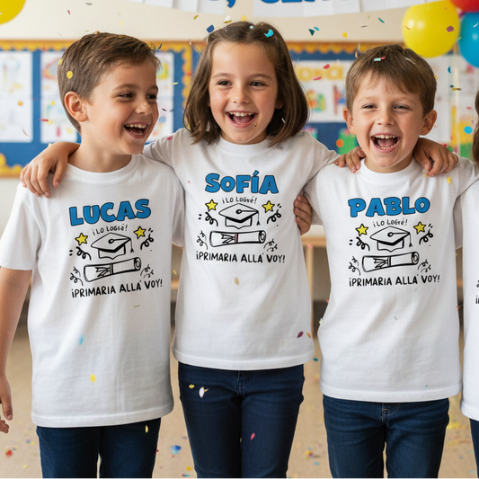 Camiseta Personalizada para Graduación – 1 Cara, 1 Unidad