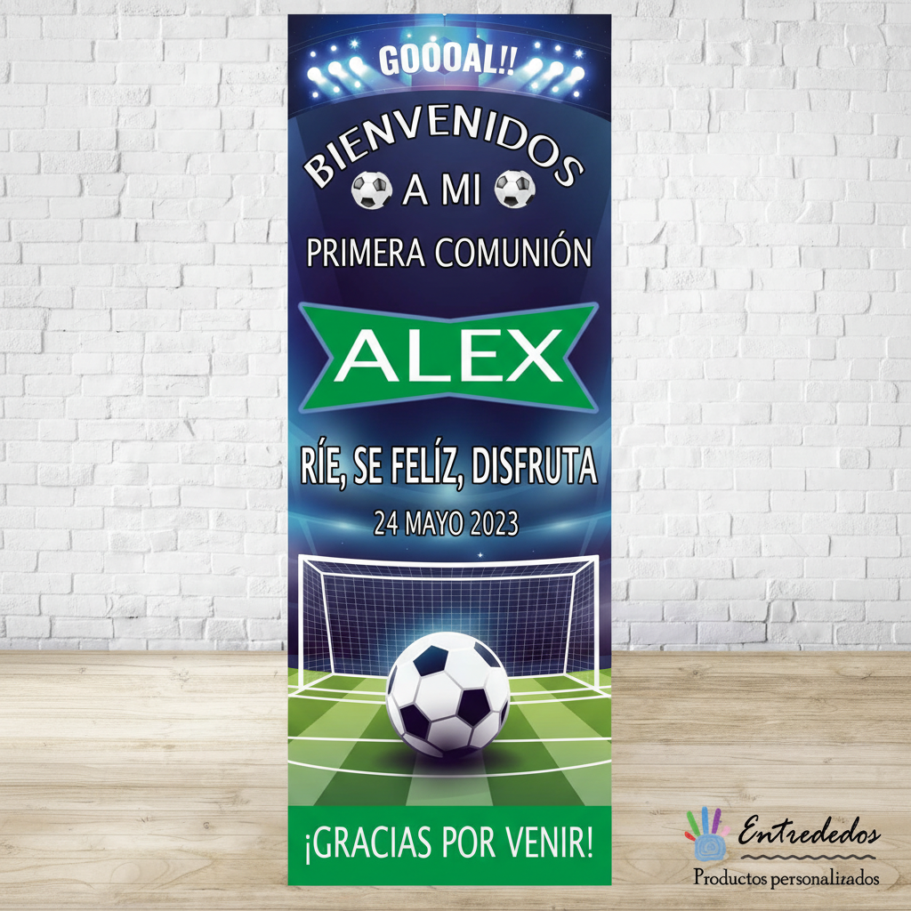 Banner Creativo para Eventos  "PORTERÍA DE FÚTBOL"