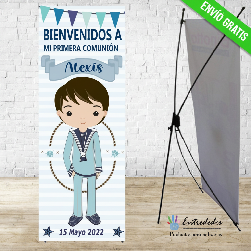 Banner Creativo para Eventos COMUNIÓN MARINERO