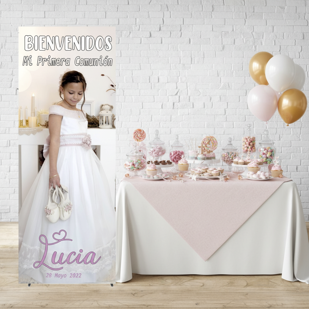 Banner Creativo para Eventos COMUNIÓN NIÑAS
